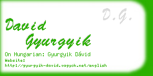 david gyurgyik business card